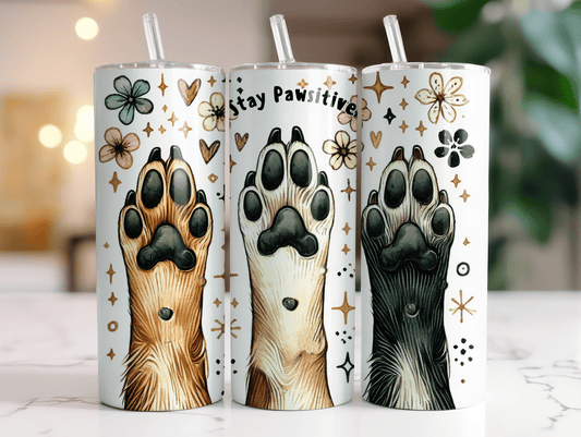 Stay Pawsitive Tumbler - Whisker Hut