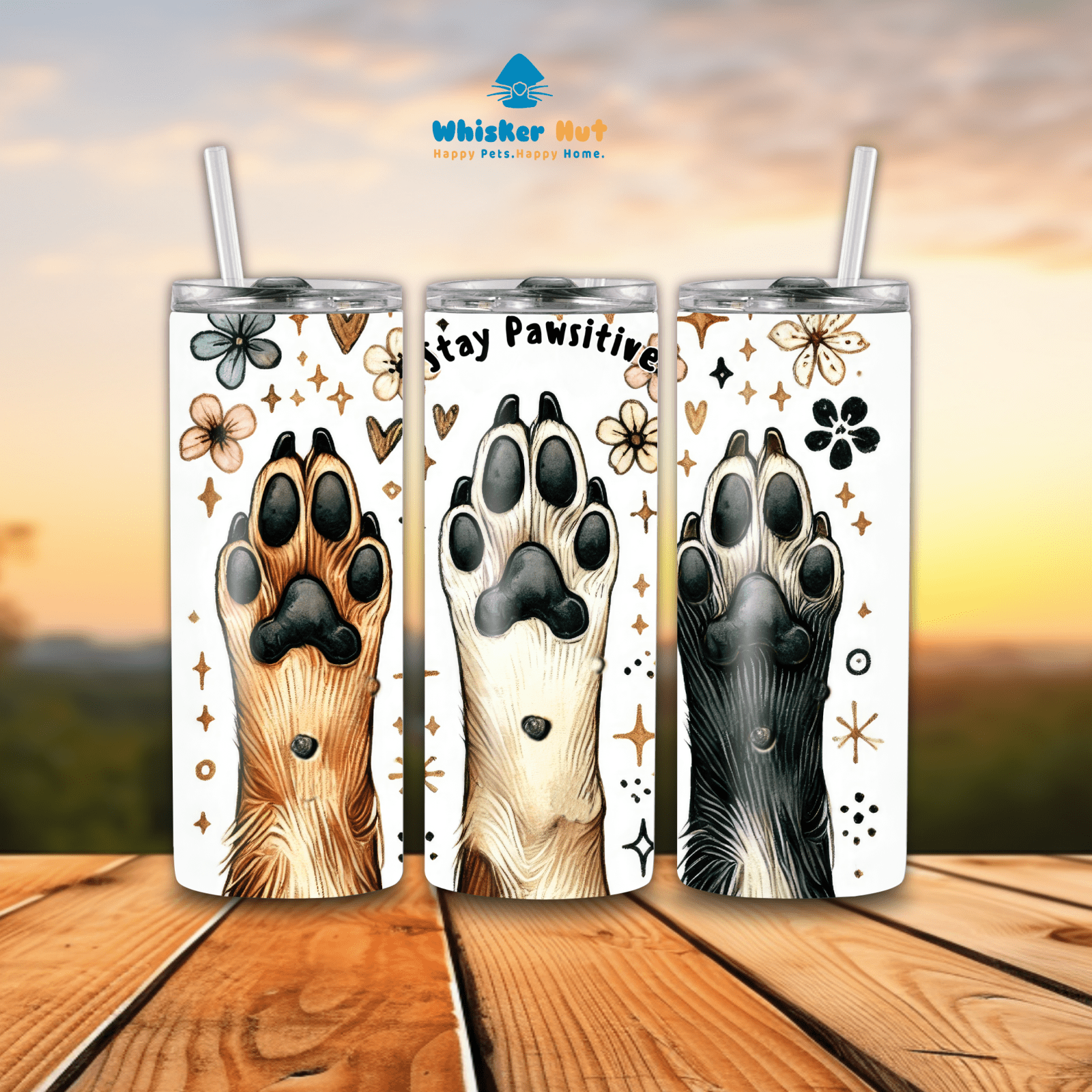 Stay Pawsitive Tumbler - Whisker Hut