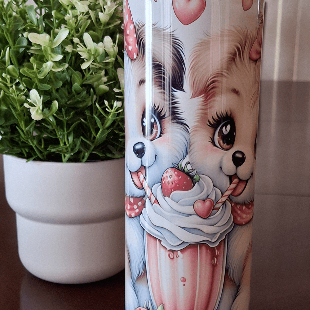 Strawberry Pups Tumbler - Whisker Hut