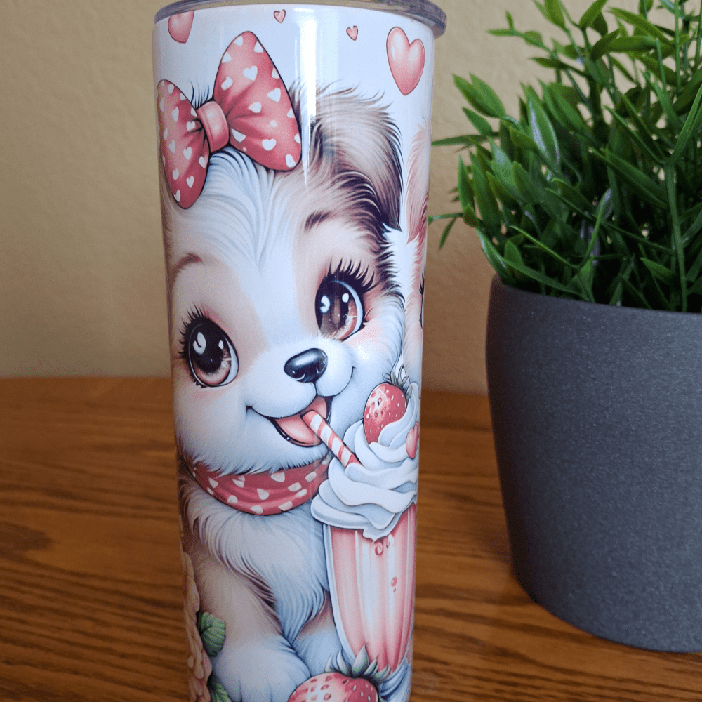 Strawberry Pups Tumbler - Whisker Hut