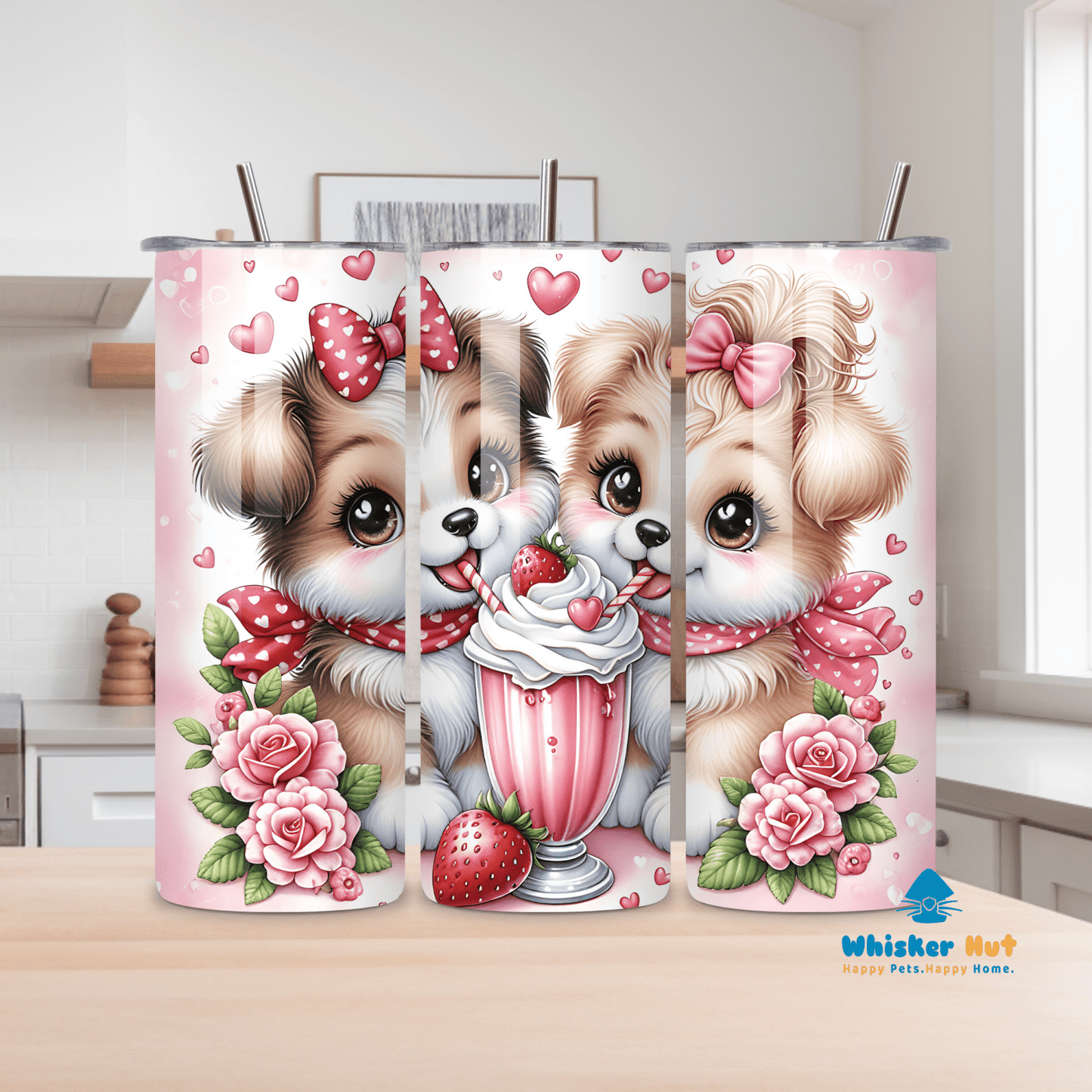 Strawberry Pups Tumbler - Whisker Hut