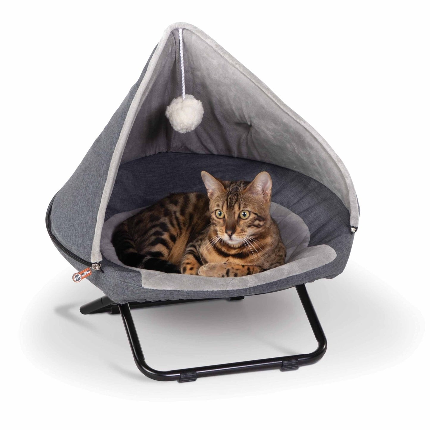 Cozy Hooded Elevated Pet Cot - Whisker Hut