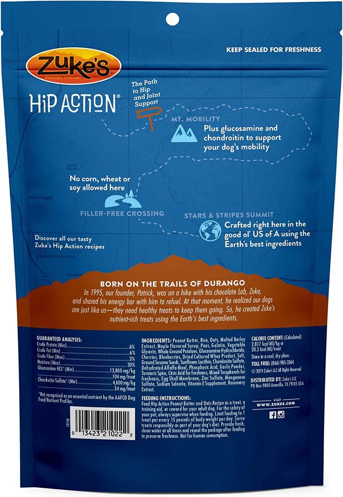 Hip Action Dog Treats Peanut Butter and Oats - Whisker Hut