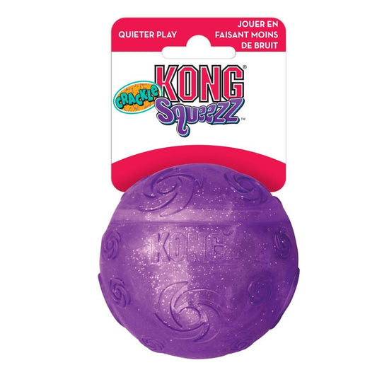 KONG Squeezz Crackle Ball Dog Toy Assorted Colors - Whisker Hut
