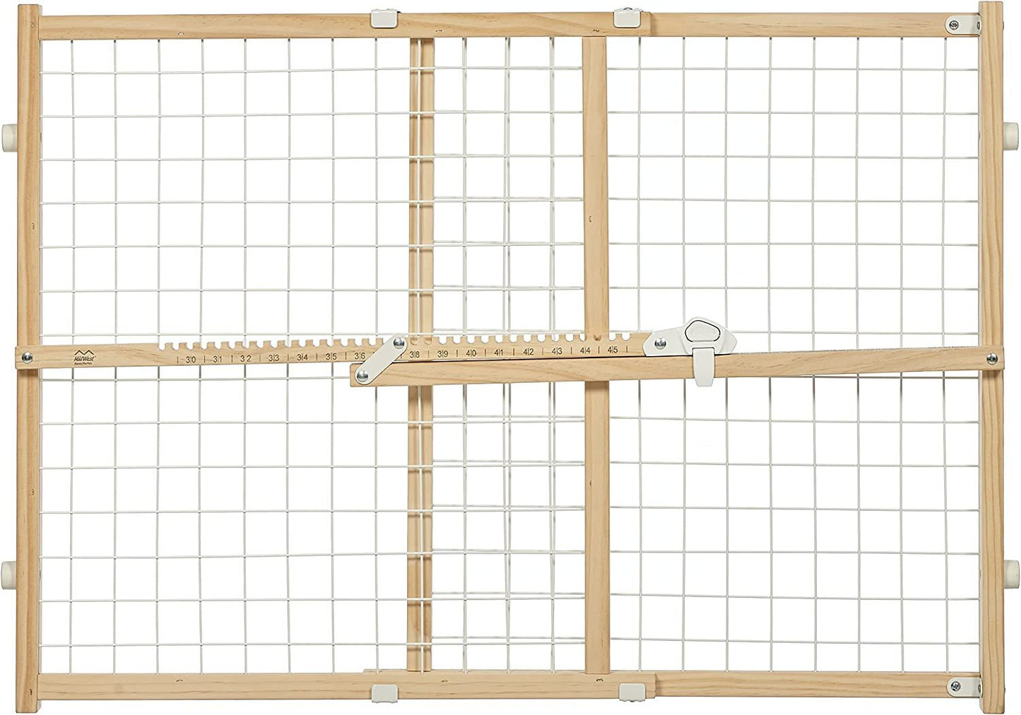 Wire Mesh Pet Safety Gate with Wood Pressure Mount - Whisker Hut