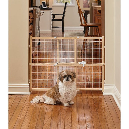Wire Mesh Pet Safety Gate with Wood Pressure Mount - Whisker Hut