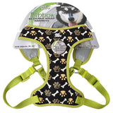 Adjustable Dog Harness Brown Paw and Bones Design - Whisker Hut