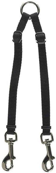 Two Dog Adjustable Nylon Coupler Black - Whisker Hut